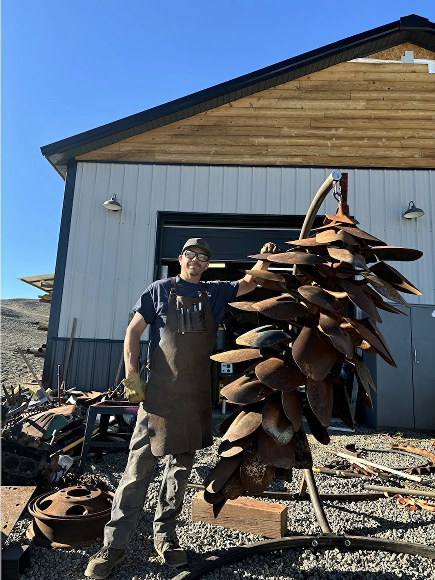 Planting Seeds, Collected shovels, steel; lights