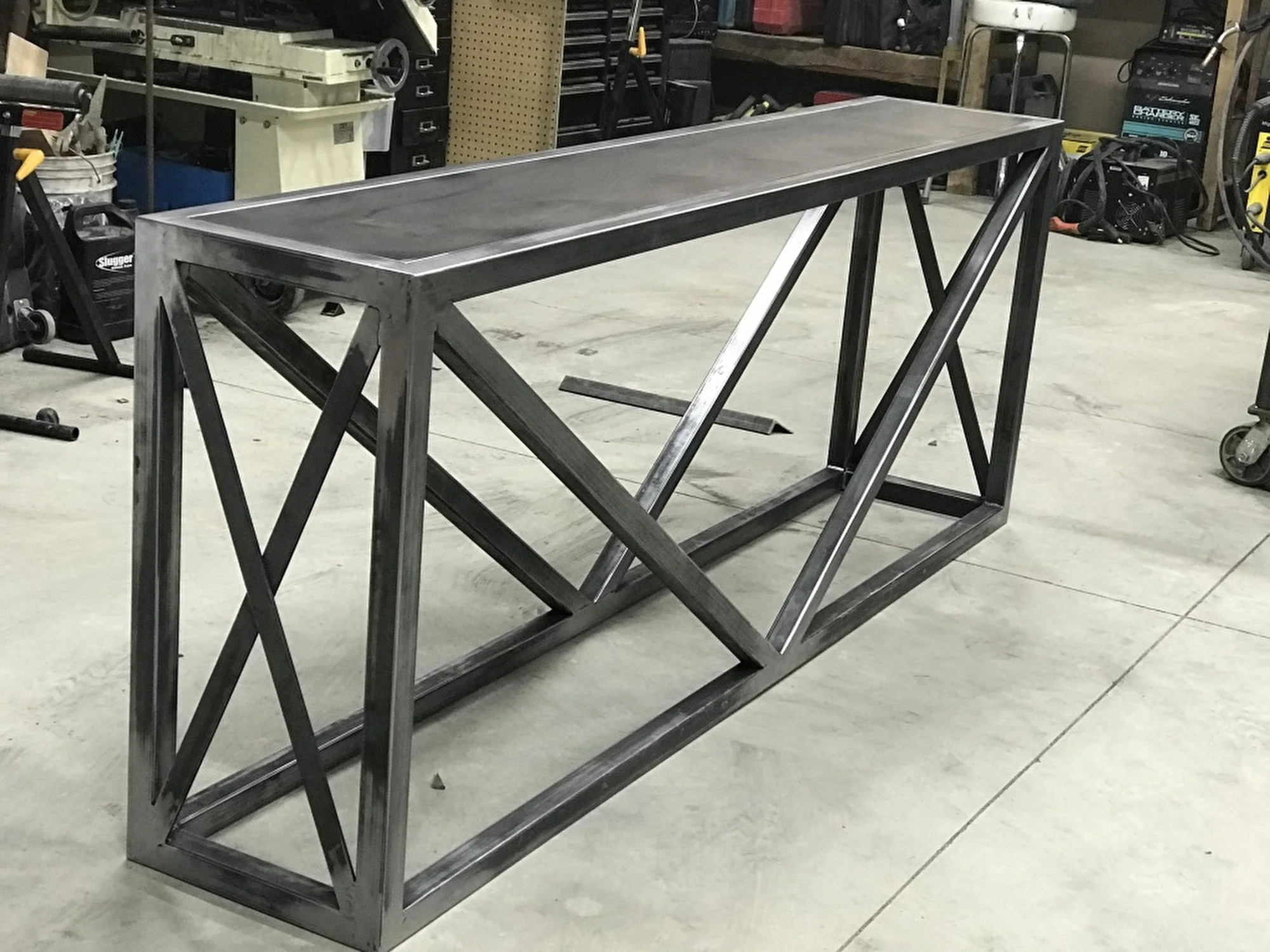 Wood Rack with Metal Top (painted), view 3