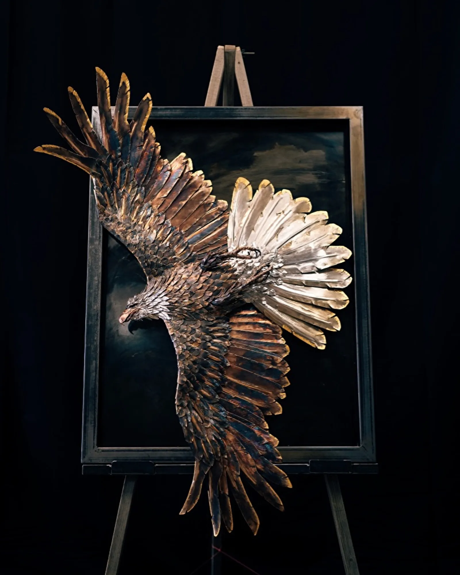 Rise Above, Bronze, stainless steel on steel frame
