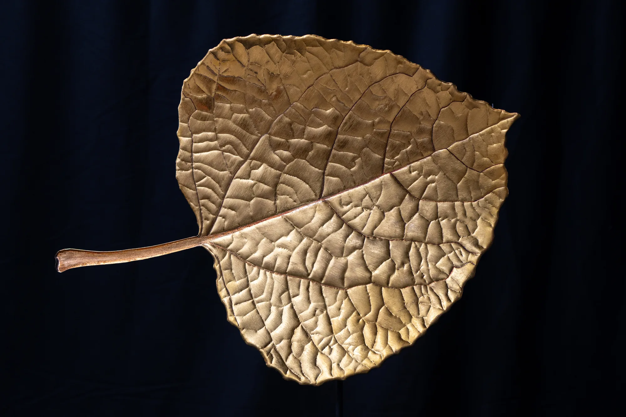 Imprinted, Bronze, 23.75 carat gold leaf