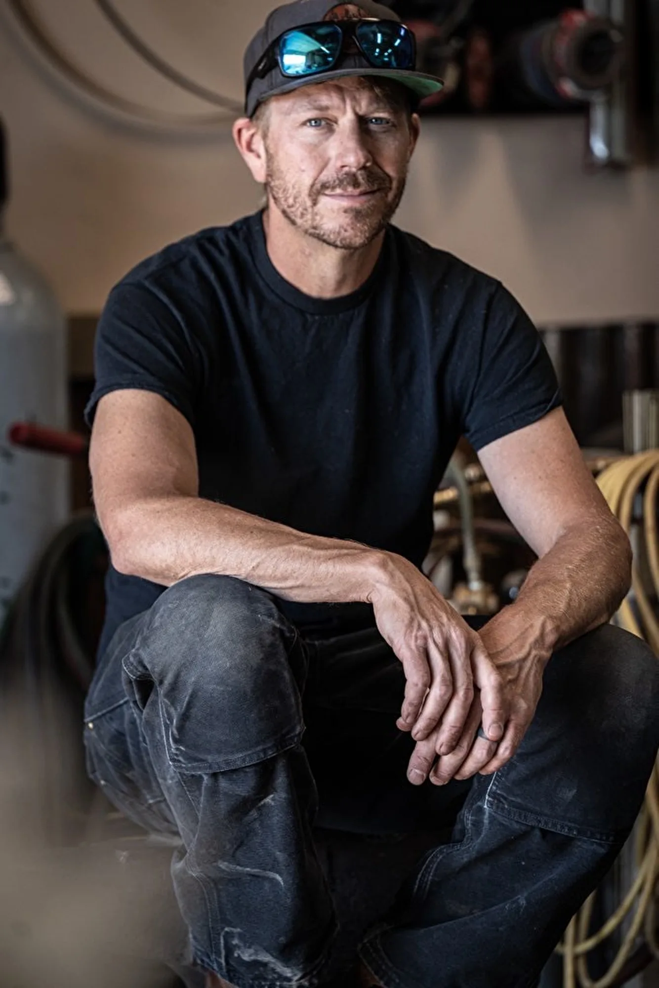 Codie Aljets in his studio
